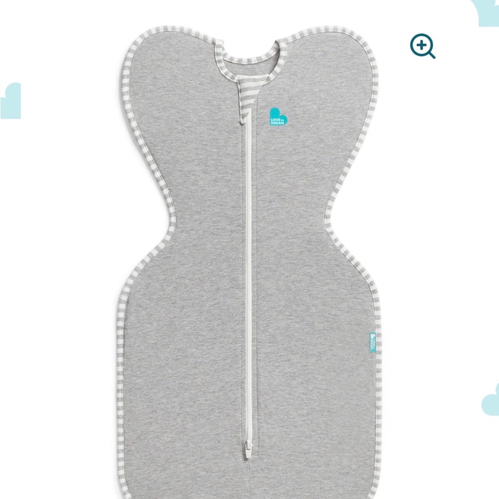 Love to dream Grey Stripe Trim Swaddle Sack